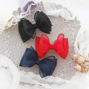 [셀러에이드]TBZ 오간자 러블리 쉬폰 리본 헤어핀 머리핀 12COLORS