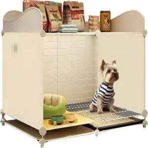 작은 동물 토끼 기니피그 친칠라를 위한 풀아웃 트레이 애완동물 집이 있는 강아지 케이지용 마인사인 개