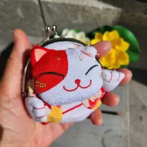 엔화 복고양이 똑딱이 동전지갑