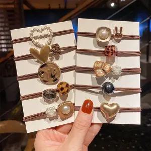 예쁜머리끈 여성 다양한 머리 고무줄 10종세트