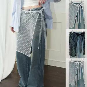 레이어드스커트 여자 시스루 레이어드 스커트