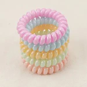 머리끈 전화선 스프링 머리끈 5종세트