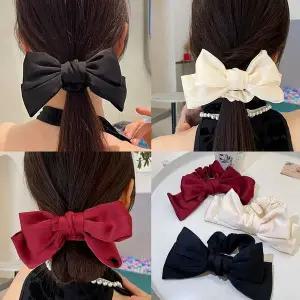 곱창밴드 여성 새틴 리본 헤어슈슈 곱창밴드