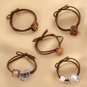 예쁜머리끈 여성 헤어 머리끈 5종세트