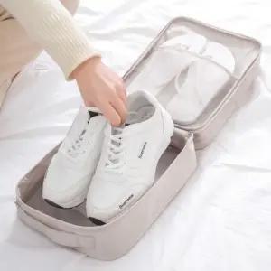 3단 트래블 신발 수납 파우치 여행 슬리퍼 가방 슈즈백