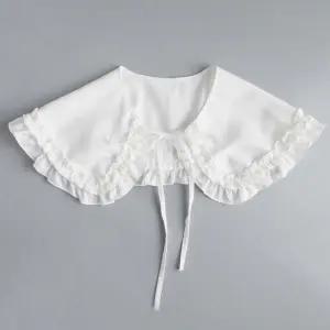 브이넥페이크카라 스몰 숄 드레스 러블장식