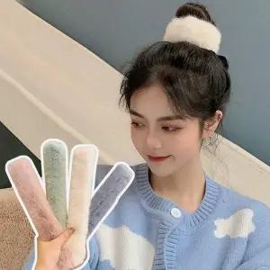 곱창밴드 올림머리 묶음머리 원터치 페이크퍼 밴드