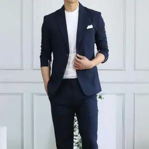 [하프클럽/세컨에디션]남자 홑겹 린넨 캐주얼 여름 정장세트