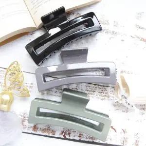 [에이치플러스몰]TBZ 톤다운 감성 컬러 대형 사각 유광 집게핀 10colors