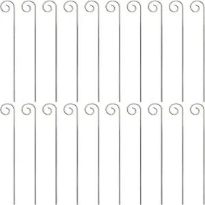 20개 실버 스테인리스 스틸 식물 라벨 후크 행거 가든 스테이크 마커 홀더 방청 변형 정원 표지판 걸이봉