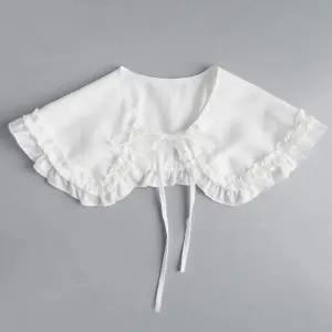 브이넥페이크카라 스몰 숄 드레스 러블장식