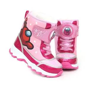 털부츠 컴다운 발광 부츠 여아동 방한 털신발 스키