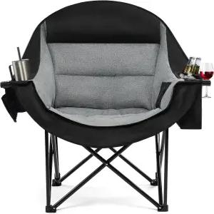 아폴로 워커 오버사이즈 캠핑 의자 - 컵 홀더 및 쿨러백이 있는 엑스트라 와이드 헤비 듀티 500파운드 야외