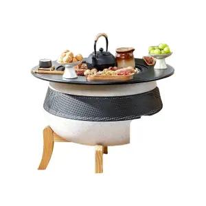 전원주택 불멍 야외 그릴 마당 글램핑 주택 테이블