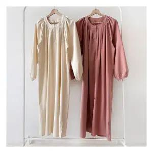 다잇템여성 버튼 임부 라글란 드레스 잔주름 롱드레스 176900