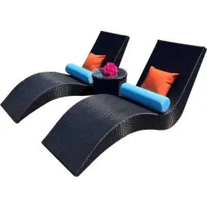 수영장 썬베드 의자 리조트 호텔 체어 라탄 비치의자