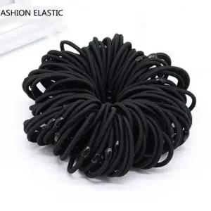 ( )대용량 검정 머리끈 헤어 고무줄 100개