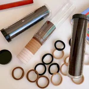 ( )무팁 머리끈 모란디 컬러 5통 세트 대용량 헤어끈 고무줄 데일리 헤어밴드