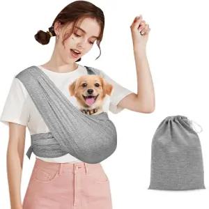 소형견용 대형 반려견 슬링 캐리어 고양이용 전면 강아지 랩 가슴 조절 가능한 외출 가방 소형 반려동물