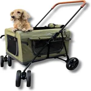 롱독 인상 반려동물 유모차 접이식 소형견 및 고양이용 여행 상자 휴대용 여행용 캐리어 분리형 캐리어가