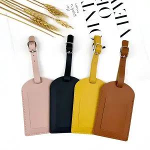 [셀러에이드]심플네임택 이름표 캐리어가방 여행용 가죽 네임태그