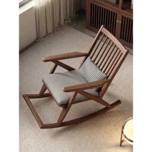 북유럽 원목흔들의자 1인용 암체어 안락 거실 베란다