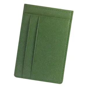 슬림 인조가죽 카드지갑 지갑 남녀공용 그린색상