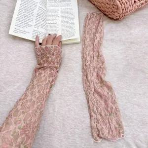 여성용 레이스 암토시 팔토시 자외선차단 시스루