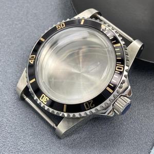 39.5mm NH35 볼록 거울 빈티지 케이스 돔 아크릴 알루미늄 베젤 NH35/NH36/NH34 레트로 서브 용 무브먼트