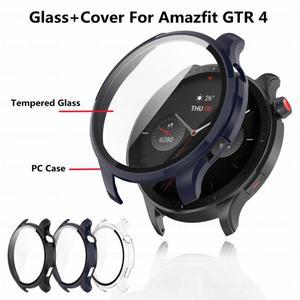 Huami Amazfit GTR4용 강화 유리 화면 보호기 풀 커버 범퍼 쉘 케이스