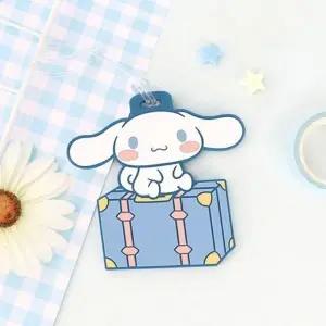 ( )캐리어 러기지 택 여행 가방 네임택 캐릭터풍 디자인 수하물 식별 태그 여행용 소품