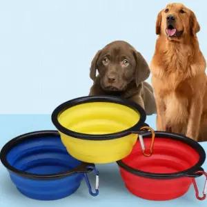 강아지 고양이 애견 반려동물 접이식 휴대용 밥그릇