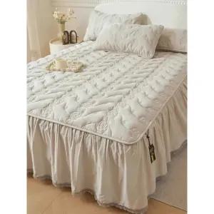 스커트침대커버 누빔 레이스 침대패드 카바 스커트 사이즈