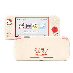 Kuitmor 스위치 라이트 보호 케이스, 부드러운 실리콘 커버 2개의 엄지 그립 캡이 있는 라이트용 긁힘 방지 - HLK 오프 화이트