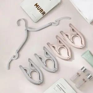 휴대용 여행용 옷걸이 폴딩 접는 옷걸이 다용도 정리 집게 수납