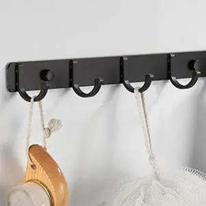 ( )무타공 부착식 5구 후크 걸이 현관 마스크 수납 주방 소품 정리 대용량 거치대
