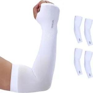 테베유니 여성용 팔 소매 남성용 손 커버 쿨링 컴프레션 타투 워머