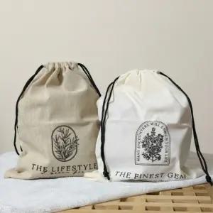 파우치 프리미엄 2개입 빅 네츄럴 린넨느낌 프린팅 인기템 스트링