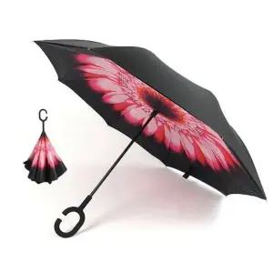 C형 손잡이 거꾸로 장우산 고급 암막 우양산 우산