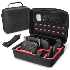 닌텐도 스위치 2(2025)용 PPKKAI 2 케이스 휴대용 하드 쉘 14개의 게임 카드 슬롯이 있는 모든 보호 여행