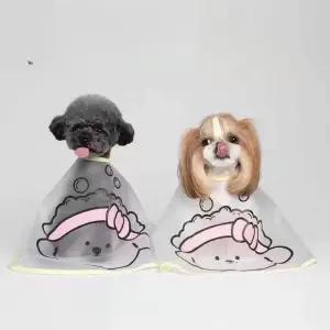 망토 강아지 애완동물 턱받이 케이프 눈물자국 방수 세안 세수 애견