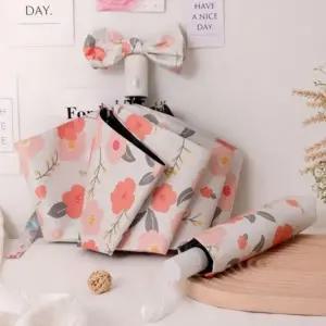 ( )자외선차단 자동 우산 양산 튼튼한 3단 양 꽃무늬