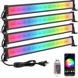 MEIKE 42W 월 워셔 조명 RGBCW 스마트 앱 방수 야외 LED 스트립 막대 크리스마스 할로윈 생일 파티를 위한