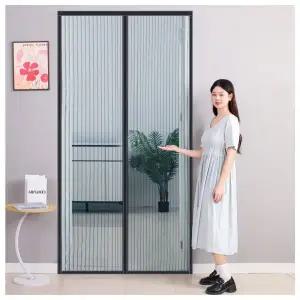 [리빙피스] 모기안녕 자석 문 모기장(100x210cm) (그레이)