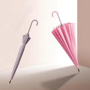 튼튼한 장우산 자외선차단 자동 파스텔 페션 대형