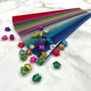 반짝이 ND51IK94 레인보우 별접기 별종이 세트 ZF