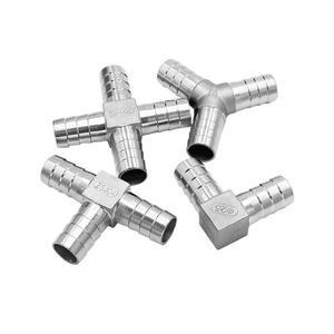 호스 바브 파고다 테일 티 Y 엘보 크로스 3 4 웨이 304 스테인레스 스틸 파이프 피팅 4mm 6mm 8mm 10mm