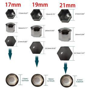 20개 범용 17 19 21mm 플라스틱 자동차 휠 너트 커버 볼트 캡 메르세데스 호환 벤츠 호환 B R G 클래스 GLK