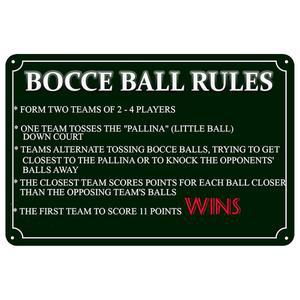보체 볼 룰즈 야외용 틴 사인, 채점 포스터 벽 장식 빈티지 메탈 사인 홈 가든 바 카페 오피스 스토어 클럽 12 X 8 인치