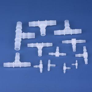플라스틱 파이프 피팅 1.6mm - 14.2mm 파고다 바브 동등한 3 웨이 티  어항 PP 삽입 호스 커넥터 홈 가든